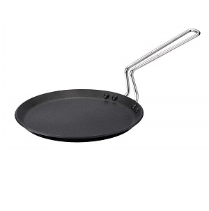 Hawkins Futura Induction Compatible Nonstick Flat Tava 30 cm, 4.88 mm (Black)