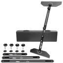 Stair Tread Template Tool, Framing Square Stair Tread Gauge Aluminum Alloy Measuring Tool Stair Tread Jig for Stairs Risers Shelves Cabinets Floors,Adjustable Sliding Installer with Storage Box(Black)