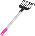 Multi-Teeth Cultivator Rake for Gardening Ergonomic Hand Tool for Soil Loosening and Raking Lightweight Garden Tool for Flower Planting and Outdoor Work
