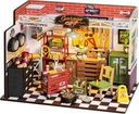 ROBOTIME Miniature House Kit DIY Mini Garage Workshop Tiny Model House Building Kit with LED Decorative Craft for Adults Hobby Gift