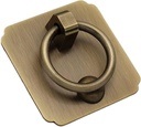Door Knocker Hand Ring Heavy Duty Brass Door Knocker, Vintage Polished Wear-Resistant Ring Decorative Door Knocker Great for Furniture Wooden Door Wooden Box 4x4cm Bronze