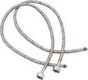 BWE 32-Inch Long Bathroom Kitchen Faucet Connector Braided Stainless Steel Supply Hose 1/2-Inch Female Compression Thread x 2 Pcs (1 Pair)