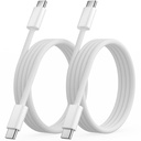 USB C to USB C Cable 3FT 2 Pack, Nylon Braided 60W Type C Charger Fast Charging, iPhone 15 16 17 Charger Cord, USBC to USBC Cable for iPhone 15 16 17 Pro Plus Pro Max/iPad Pro/Air