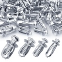 40Pcs Expansion Screw Petal Nut, M4 M5 M6 M8 Jack Nuts, Petal Shape Metal Nut with Screws Assembly for Hollow Wall Iron Skin Plasterboard