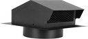 8 Inch Roof Vent Cap Removable Roof Vent for Houses,Roof Dryer Vent for Bathroom,Galvanized Steel 8 Inch Exhaust Vent for Ventilation System with Damper, Black (8 in)