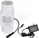 2”/50mm Inline Duct Fan, Silent Inline Booster Fan 18W 12V Ventilation Exhaust Booster 54 CFM/H 330pa Intake Fume Extractor Blower for Grow Tents Workshop Basement Kitchen Bathroom ( Color : Not Adjus