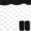 Windyun 2 Pcs Bird Netting Bird Net Chicken Coop 2.4" Mesh Heavy Duty Deer Fence Aviary Net Reusable Fruit Tree Poultry Barrier for Garden Protection Vineyard Against Hawk Squirrel, Black (50' X 100')