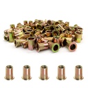 100PCS -Rivet Nuts, M8 Carbon Steel Metric Rivet Nut Assortment Kit, Flat Head Threaded Insert Nutserts Assort,for Automotive Furniture Decoration Electrical and Industrial Products (NUT-M8)