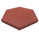 RevTime 20 pcs Hexagon Rubber Pavers 10-1/2", 3/4" Thick for Garden pavers, Deck Floor Tile, Patio Floor mats, Lawn Stepping Stones, Terra Cotta