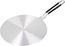 Heat Diffuser for Glass Cooktop, Stainless Steel Induction Adapter Cooking Induction Plate Kitchen Induction Cookware (24cm#)
