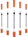 U-100 1cc 31g 5/16" (8mm) Syringes, Individually Wrapped Pack of 20