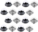 100pcs Multipurpose Storage Cases Crafted Pastry Boxes for Cakes Bread Black Boxes