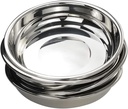 18/10 Stainless Steel Dinner Plates Dishes Set, Round Camping Plates, 8.65-Inch/Set of 4