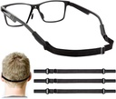 Adjustable Glasses Straps - 3 Pack No Tail Eyewear Retainer for Men, Women, Kids – Fits Eyeglasses & Sunglasses