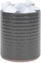 Elanze Designs Embossed Subway Tile Ceramic Stoneware Cork Bottom Kitchen K Cup Holder, Grey