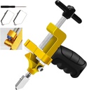 2 in 1 Glass Cutting Tool Kit Breaking Pliers and Glass Cutter Tungsten Hand Portable Glass knife for Ceramic, Mirror, Manual Tile Cutter Glass Breaker with 2 Bonus Tungsten blades and Screwdriver