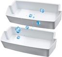 2 Pack 2187172 Refrigerator Door Shelf Bin Compatible with Whirlpool Amana Kenmore Replaces WP2187172, 2187172K, 2187194K