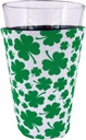 Shamrock Pattern Pint Glass Coolie (2 pack)