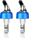 2 Pack Automatic Measured Bottle Pourer Spout - Quick Shot Spirit Measure Liquor Pourer with Dust Caps, Measuring Wine Spouts Dispenser for Cocktail Home Bar (1.5oz/45ml -2 Pack)