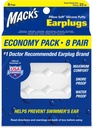 Mack's Pillow Soft Silicone Earplugs, 8 Pair - The Original Moldable Silicone Putty Ear Plugs for Sleeping, Snoring, Swimming, Travel, Concerts and Studying | Made in USA