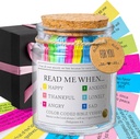Bible Verse Jar,Read Me When Bible Verses Jar for Daily Encouragement,Christian Gifts for Women,Christmas Gifts for Women,Stocking Stuffers,Birthday Gift for Mom,Prayer Cards With A 48-inch Ribbon Bow