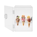 Ice Cream Cone Cabinet, 9 Holes Transparent Acrylic Ice Cream Cone Dispenser Cabinet, Ice Cream Display Stand for Ice Cream Shop Market