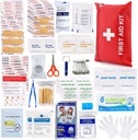 First Aid Kit for Home Car Travel 107 Piece Emergency Kits for Hiking Camping Small Trauma Kit for Boat Vehicle Lightweight Compact Pocket Aid Kit for Sports Outdoor Survival