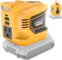 Real 200W Power Inverter Compatible With Dewalt, DC 20V to AC 110-120V Battery Inverter, LIVOWALNY Portable Power Station Generator, Charger Adapter Battery Powered with 2 USB & 1 Type-C & 1 AC Outlet