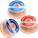 3pcs Solder Wick Braid with Flux, Upgrade Desoldering Wick (0.08/0.1/0.12in, 10ft Each) No Clean Low Residue Soldering Wick, Coated Braid for Electronics Component Repair, PCB Circuit Board