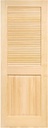 Kimberly Bay Louver Panel Door, Interior Slab Clear (80x18)