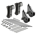 Rockler 8' Rolling Library Ladder Hardware Kit – Satin Black Finish Rolling Ladder Hardware Kit - Wooden Ladder Kit w/ Caster Assemblies, Metal Step Rods W/ Cap Nuts, Sliding Hook Assemblies & More