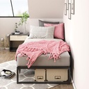 ZINUS 12 Inch Lorelei Metal Platform Bed Frame, Mattress Foundation with Steel Slat Support, No Box Spring Needed, Easy Assembly, Twin, Black