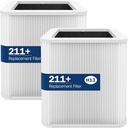 2Pack 211+ Replacement Filter Compatible with 211+ Air Purifier, 2-Stage H13 True HEPA Filtration System