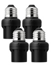 DEWENWILS Light Sensor Socket, Dusk to Dawn Sensor Socket, Light Bulb Socket for Light Fixtures, Compatible with Incandescent/CFL/LED/Halogen Bulbs, 4 Pack, ETL Listed