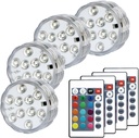 LED Pumpkin Lights with Remote, 16 Colors 4 Modes Halloween Submersible Lights for Jack-O-Lanterns, Pool, Pond and Outdoor Decorations (4 Pack)
