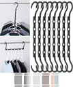 Mr. Pen- Space Saving Hangers, Black, 8 Pack, Clothes Organizers, Shirt Hangers, Magic Closet Space Savers
