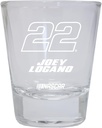 Joey Logano #22 Nascar Etched Round Shot Glass New for 2022