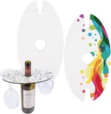 Framendino, 2 Pack Sublimation Wine Glass Holder MDF Goblet Rack for Home Restaurant