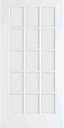 Kimberly Bay French Door 15-Lite Primed White Clear Glass 80 Inch x 30 Inch
