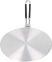 Induction Adapter Plate, Induction Plate Adapter Stainless Steel Induction Adapter with Silicone Handle Cover Heat Diffuser For Gas Stove For Induction Cooker, Gas Stove, (22cm#)