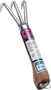 Nisaku No.957 Stainless Steel Root Paws with Grilled Wood Handle