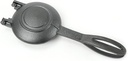 HAWOK Compact Cast Iron Grilled Sandwich Maker, Round Pie Iron Black