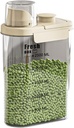 85oz Airtight Food Storage Canister with Pouring Spout and Measuring Cup for Cereal, Flour, and Grains - BPA-Free Plastic Dispenser Food Container with Lids for Pantry Organization