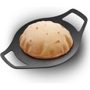 Hawkins Futura 24 cm Cast Iron Tava, Cast Iron Tawa for Roti, Cast Iron Cookware for Kitchen, Black (CIT24)