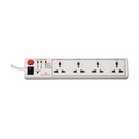 Anchor by Panasonic Spike Guard- 4 Universal Socket with Single Switch - 4 Mtr (22048)