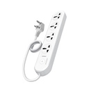 Bestor VoltEdge Extension Board 1500W Power Converter with 4 Universal Sockets, 1.5M Cord, Master Switch, LED Indicator, Child Safety Shutter, 3-Pin Multi Plug for Home Appliances (White)