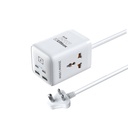 EMBOX 6-in-1Extension Board with USB Port | 65W Gan Charger Type C Fast Charging (QC 3.0) Extension Board with Switches | 2 Type C PD Ports 2 USB Ports 2 AC Power Strip