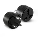 MX 3 Pin Universal Round Conversion Plug Adapter Pack of 2, 180° Rotatable Multi Plug Socket Converter, Compact Travel Power Adapter for Home & Office, Compatible with Indian & International Plugs
