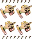 FDXGYH 4 Pack Dining Table Lock Heavy Duty Align-N-Lock Table Locks Leaf Buckle Connector with Screws for Extension Tables/Computer Workstations and Conference [Color zinc]