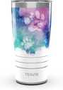 Tervis Traveler Paw Prints Triple Insulated Tumbler Travel Cup Keeps Drinks Cold & Hot, 20oz, Stainless Steel
